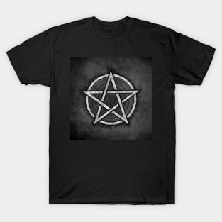 Marble Pentagrams for Protection - Grey Background T-Shirt